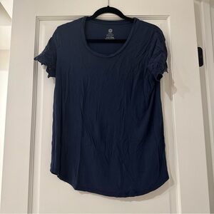 Kindred Bravely Dark Blue Tee with Lace Sleeves